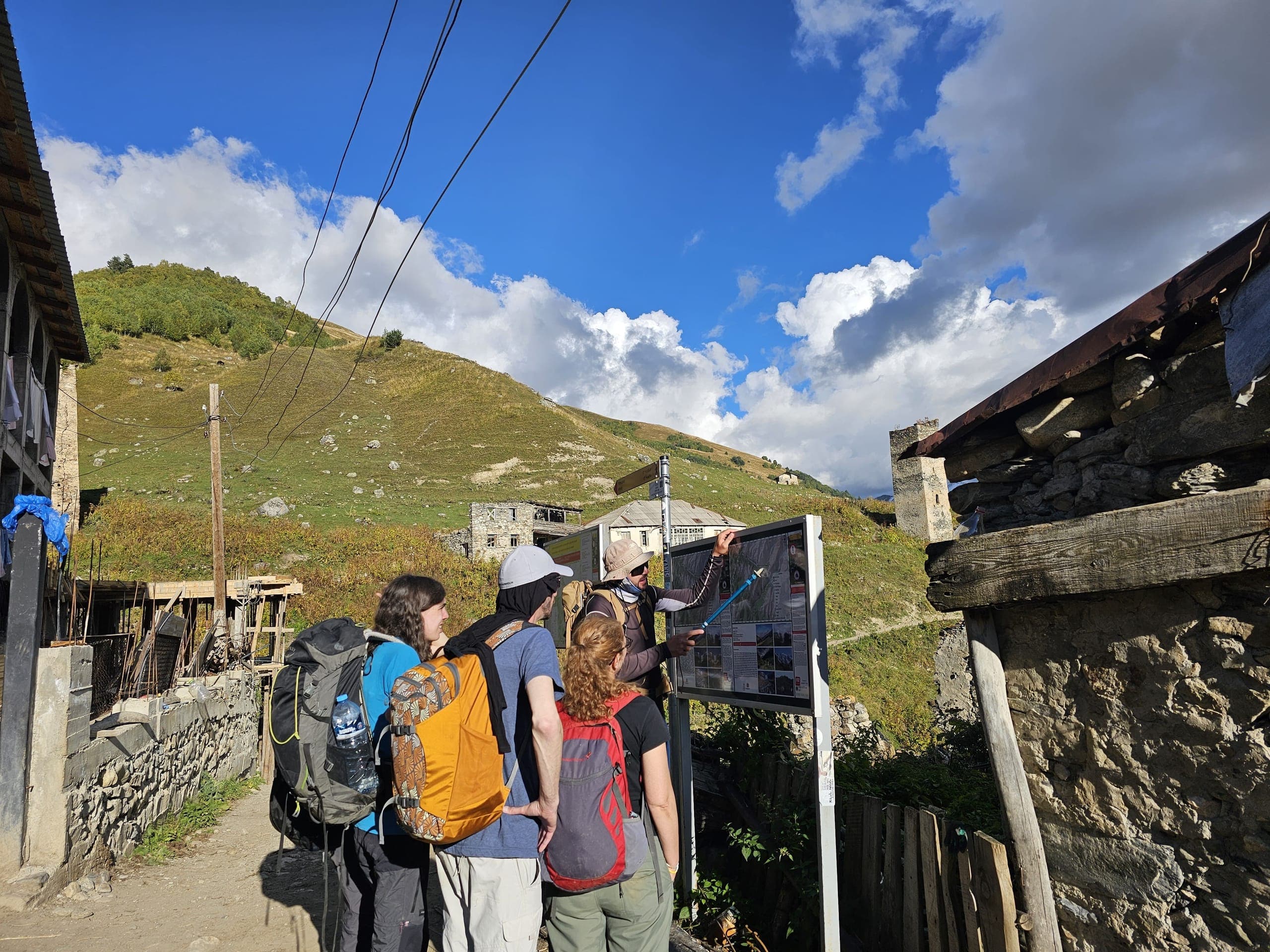 Mountain panorama on Adishi trek Svaneti