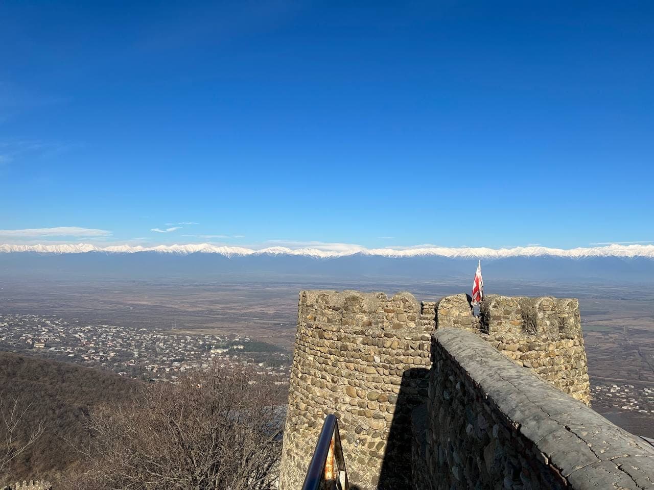 Romantic Sighnaghi streets with traditional Georgian houses