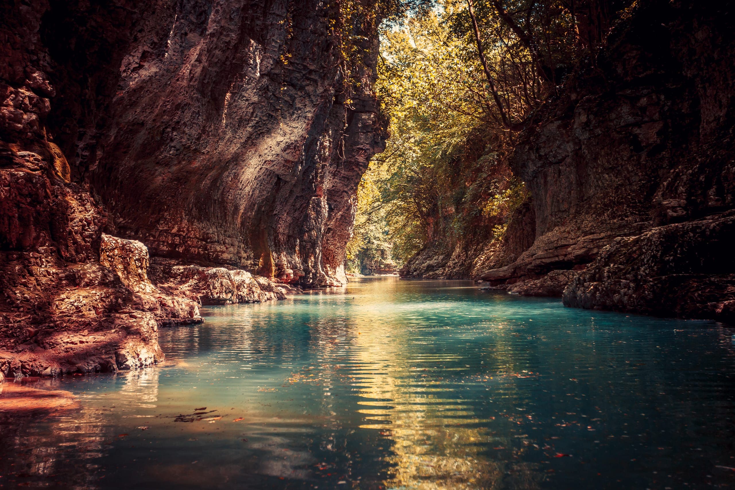 Martvili Canyon turquoise river nature landscape Georgia