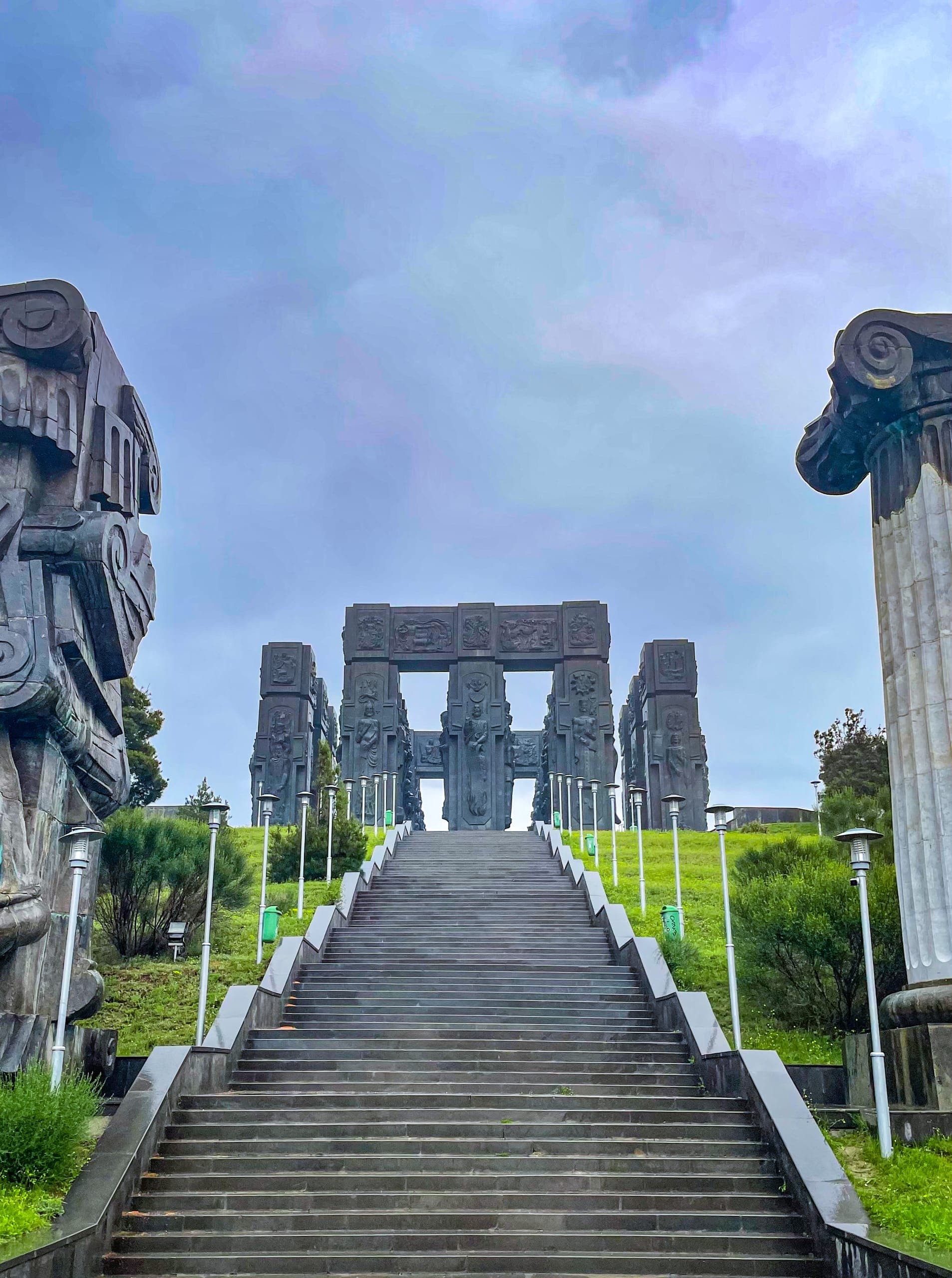 Traditional Tbilisi architecture with ornate wooden balconies