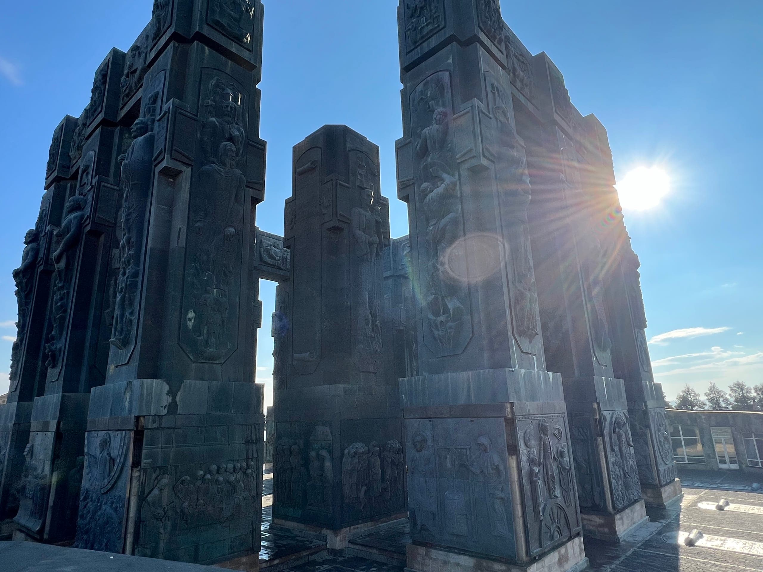 Tbilisi cultural district with theaters and galleries