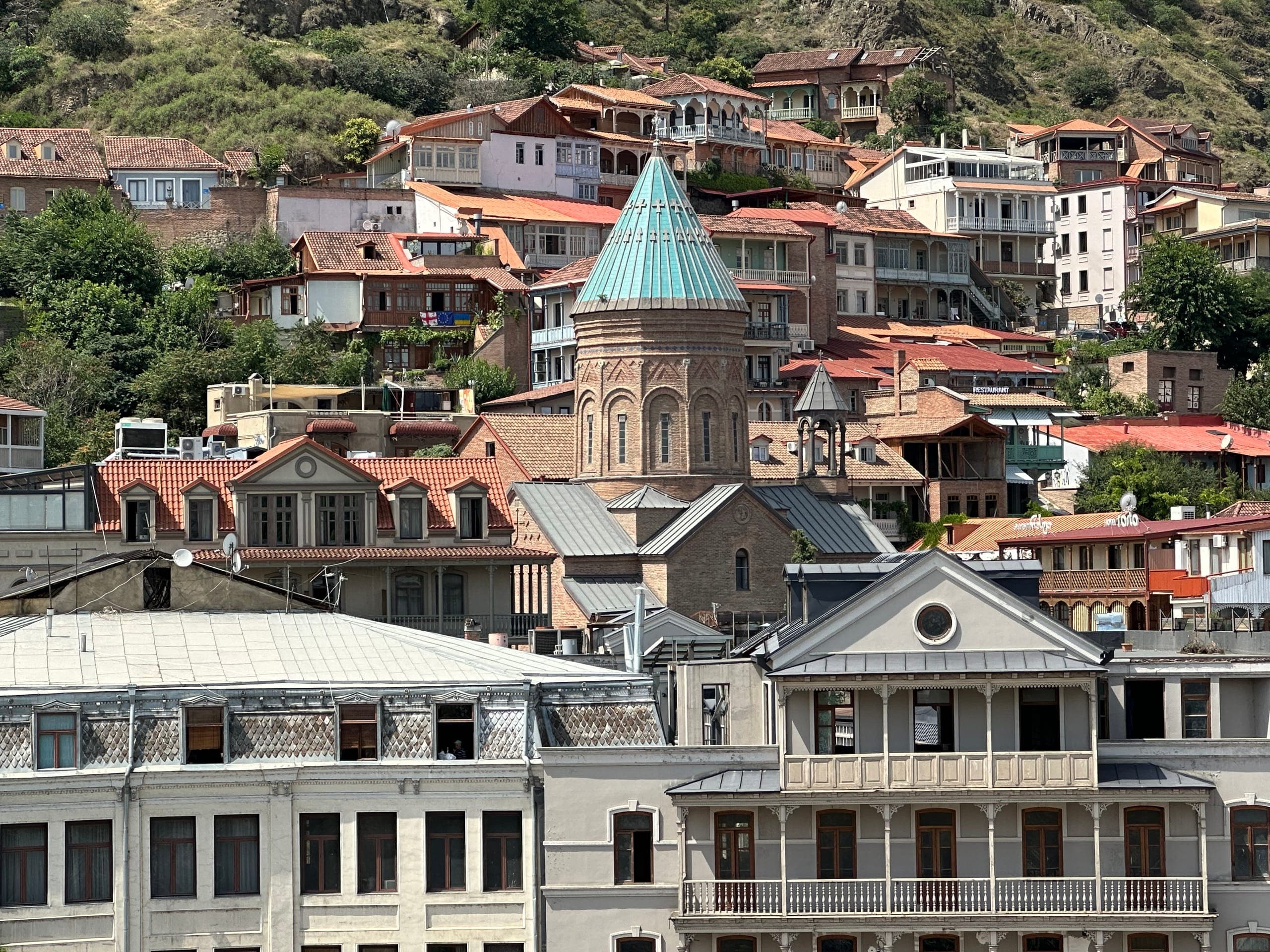 Panoramic Tbilisi view from Mtatsminda Park