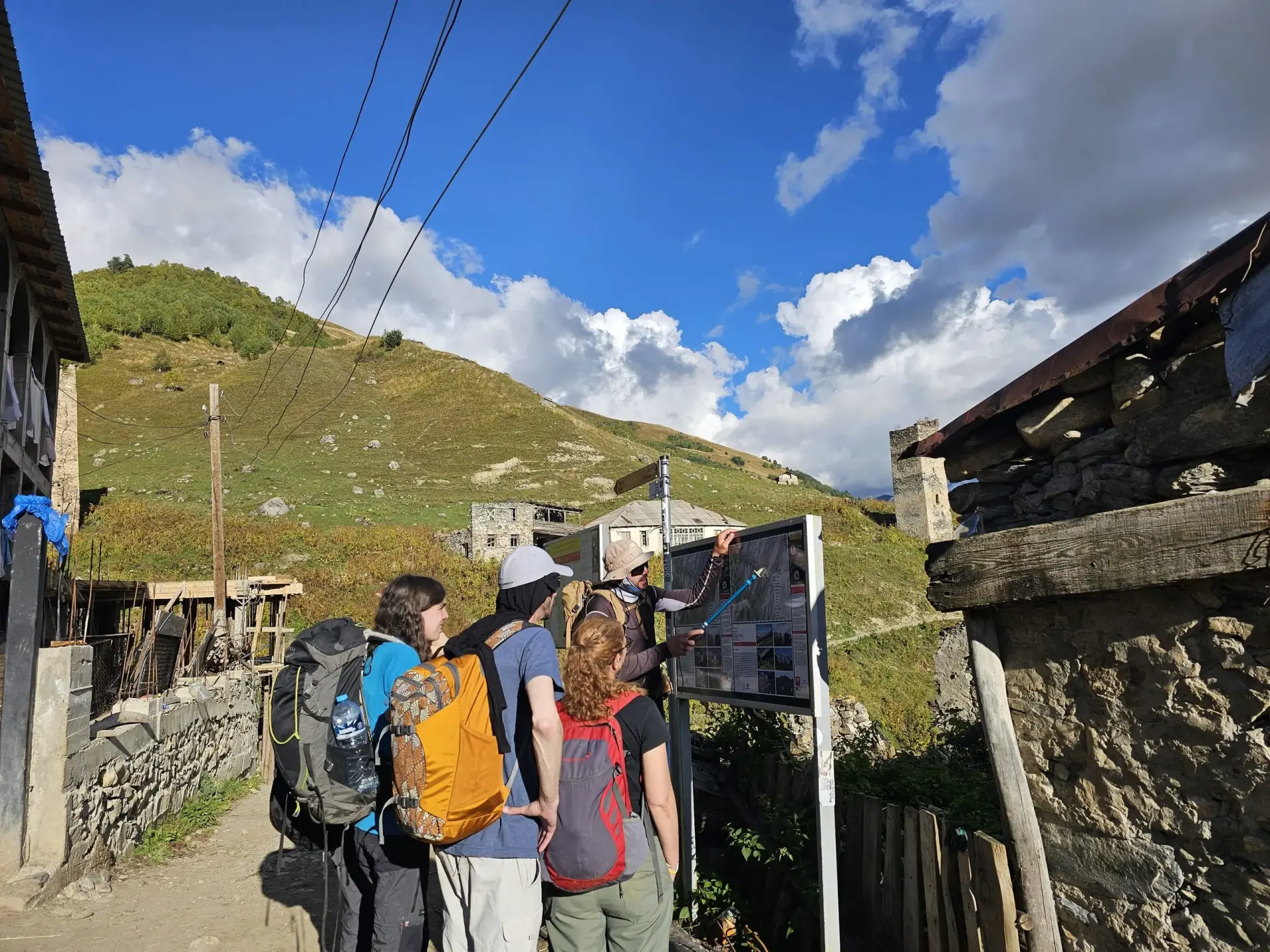 Mountain panorama on Adishi trek Svaneti