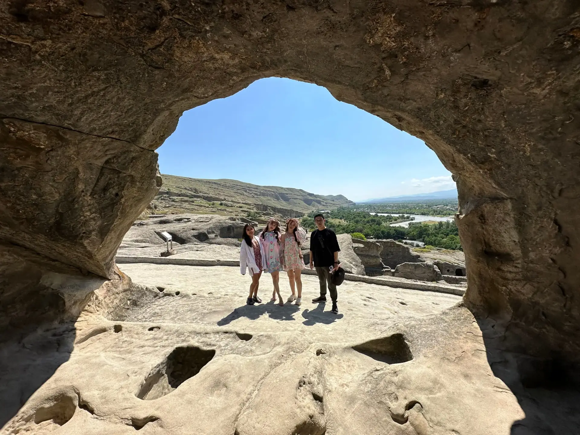 Gori Fortress walls and historic center